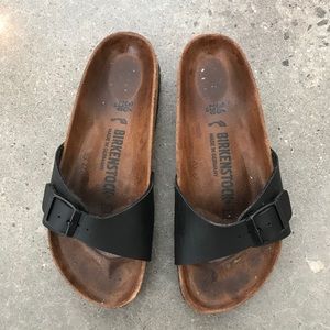 Birkenstock Madrid Slip Ons Black Birko-Flor 36N